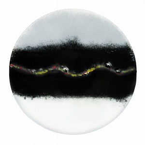 Patera Black River ze szkła artystycznego