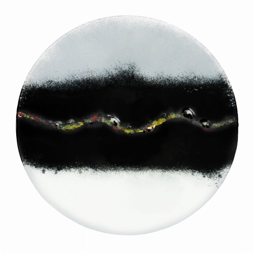 Patera Black River ze szkła artystycznego