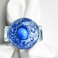 BALTIC BLUE - Obrączki na serwetki ze szkła artystycznego 
