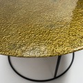 Stolik kawowy GOLD ze szkła artystycznego
