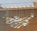 Żyrandol Sea Birds z ręcznie robionego szkła artystycznego